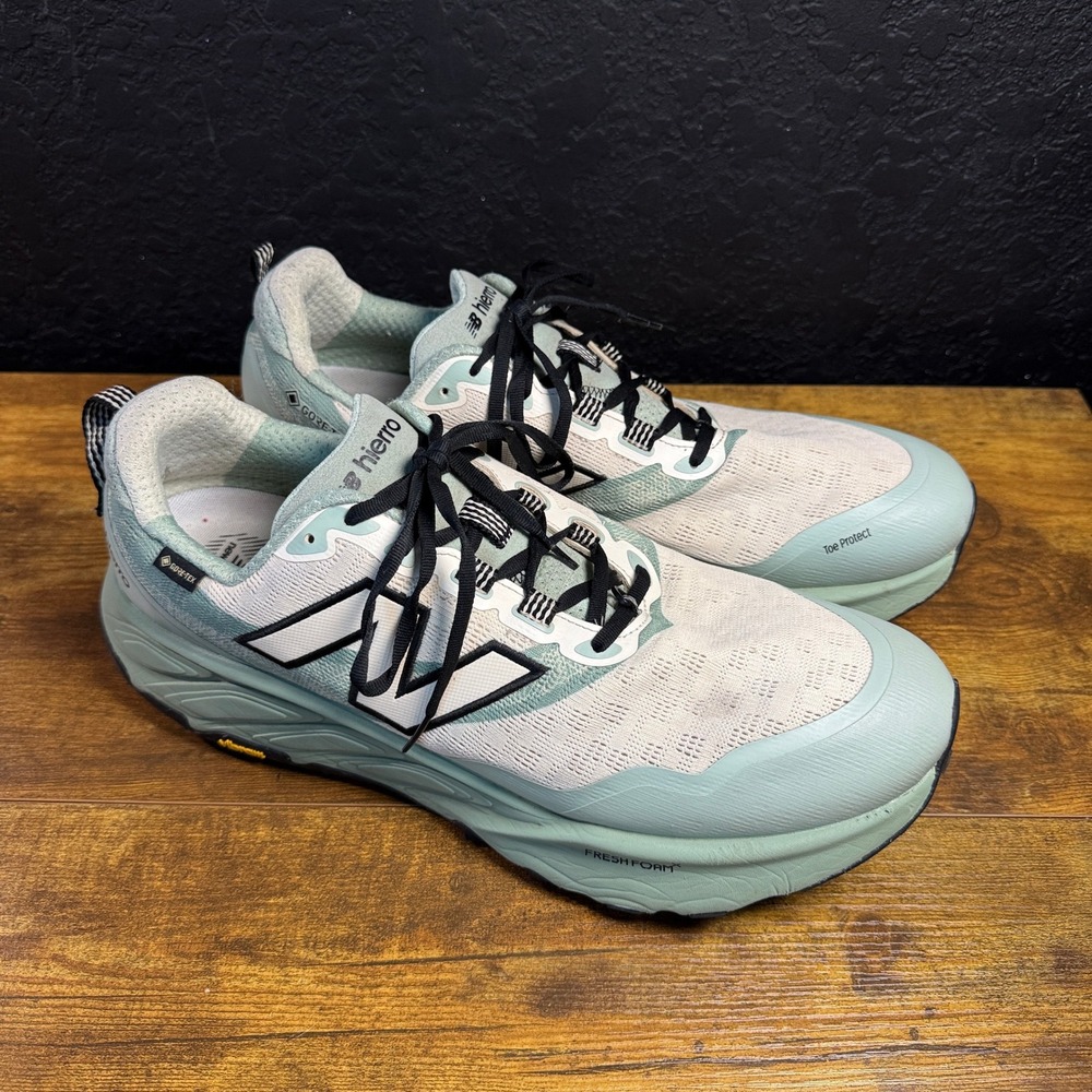 New Balance Fresh Foam X Hierro v7 GTX MTHIGLA7 Green Mesh Trail Shoes Mens 16